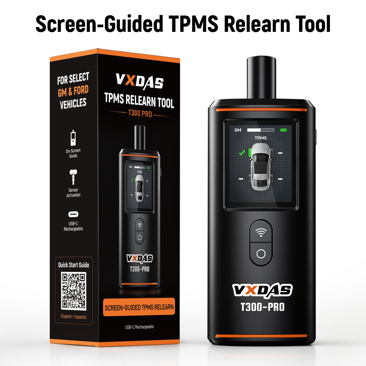 VXDAS T300 Pro Screen-Guided TPMS Relearn Tool