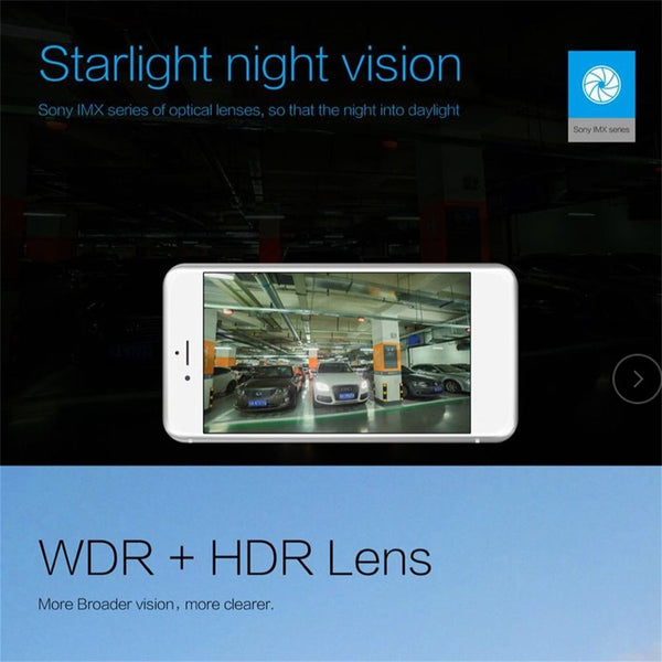 Vision Cam Wifi Night G Car DVR Lens Wide Angle Dash Eye with Small Camera Recorder HD Sensor 1080p Full - VXDAS Official Store