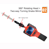 Portable Two-way Rotating Head Industrial Borescope with Waterproof Inspection HD Probe Snake Camera - VXDAS Official Store