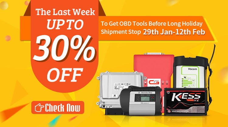 VXDAS.COM Up to 40% Off For The Last Week To Get OBD2 Scanner Before Long Holiday