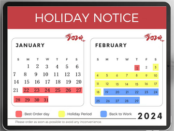 2024 Spring Festival Holiday Notice