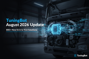 TuningBot ECU Services August 2026: 800+ New Solutions Led by Mercedes-Benz Truck Coverage