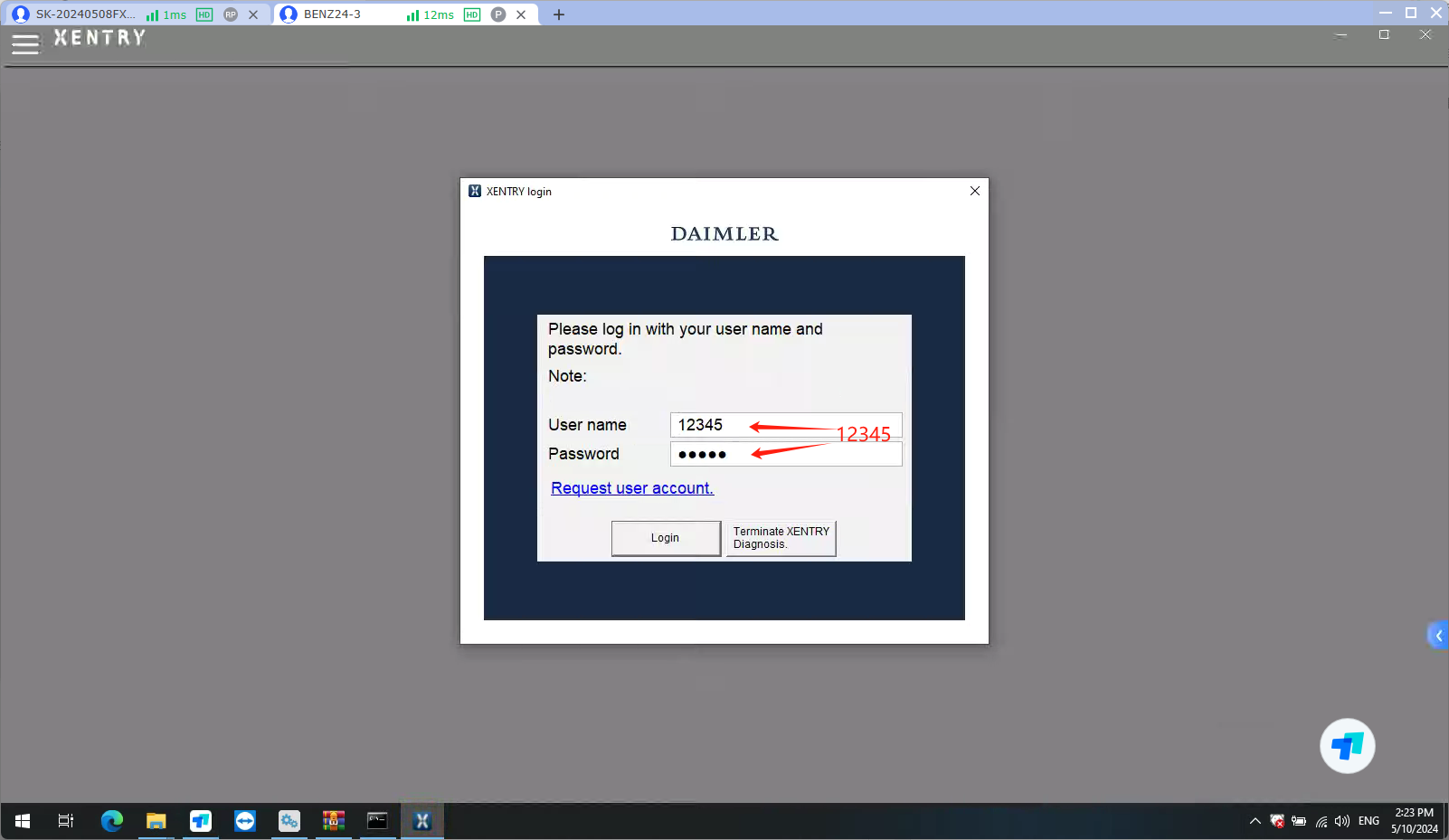 Benz Xentry W167, W206, W213, W223, W214, 236, 243, EQC, EQE, EQS 3-month Software License for MB SD C4 DoIP/Benz C6 VCI