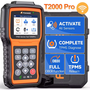 FOXWELL T2000 PRO Tire Pressure Monitor OBD2 Tire Pressure Diagnostic Tools with Sensors