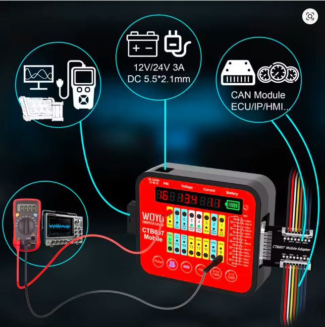 WOYO CTB007 Mobile OBD2 Diagnostic Test Box - Professional ECU Bench Tester