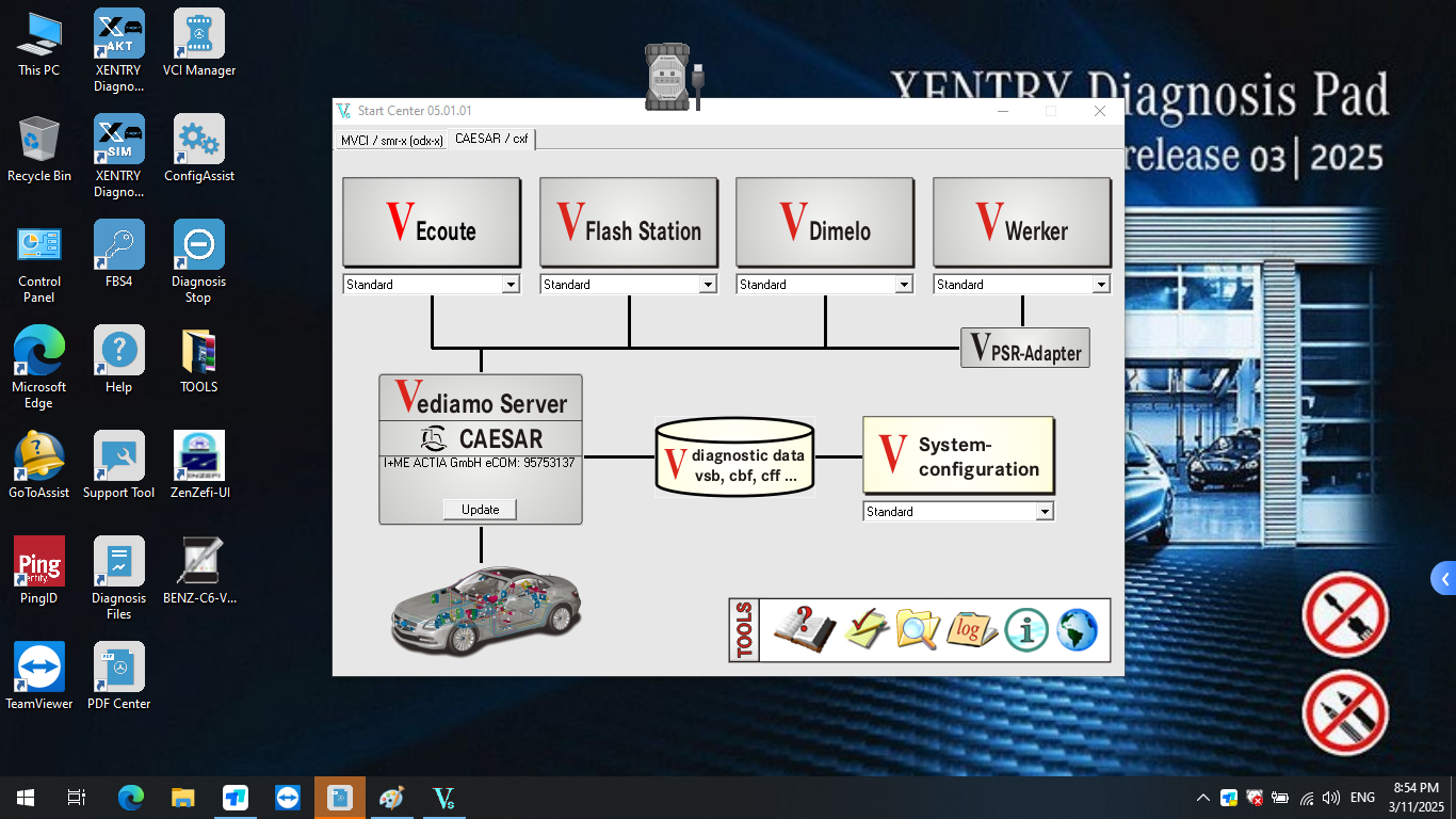 V2025.09 Benz Xentry Diagnostic & Programming Software For Mercedes installed in SSD/HDD