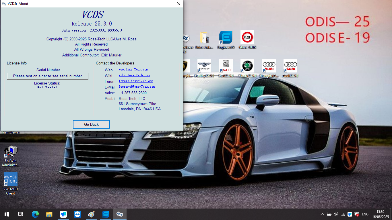 ODIS Software V25.03 V-W A-udi Elsawin 6.0 Vag ETKA 8.3 ODI-S Engineer Software V19 Installed In HDD/SSD