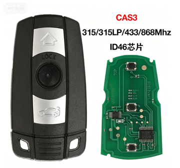 BMW CAS3 Remote Car Key – Switchable 315/433/868 MHz – ID46 Chip