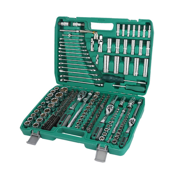 216pcs Mechanic Tool Set Socket Wrench Auto Protection Tool 72 Teeth Quick Wrench Combination Kit