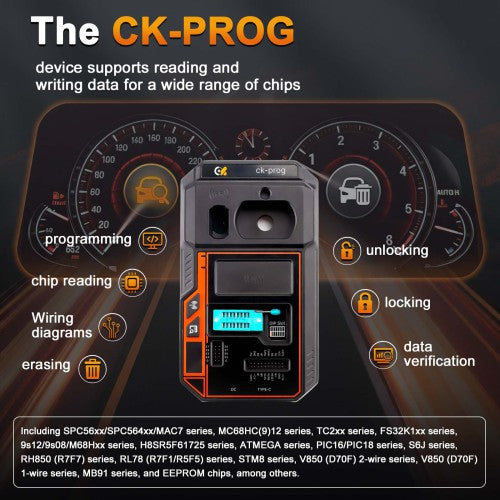 CK-PROG Automotive Programmer Supports Reading and Writing of Chip Data, Programming, Flashing Supports Key Renew BMW BDC2 BDC3 MQB49 5C 5D