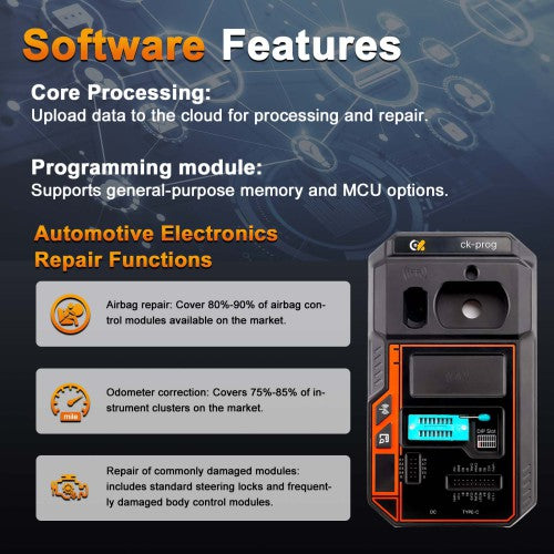 CK-PROG Automotive Programmer Supports Reading and Writing of Chip Data, Programming, Flashing Supports Key Renew BMW BDC2 BDC3 MQB49 5C 5D