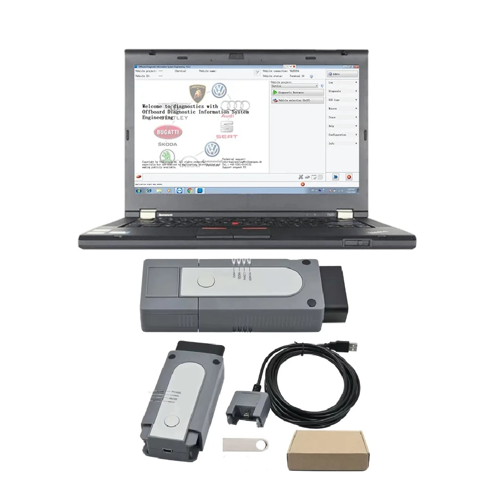 V-AS 6154 VAG Diagnostic Tool With Lenovo T430 Laptop installed ODI-S Software 512G SSD Full Set Completed