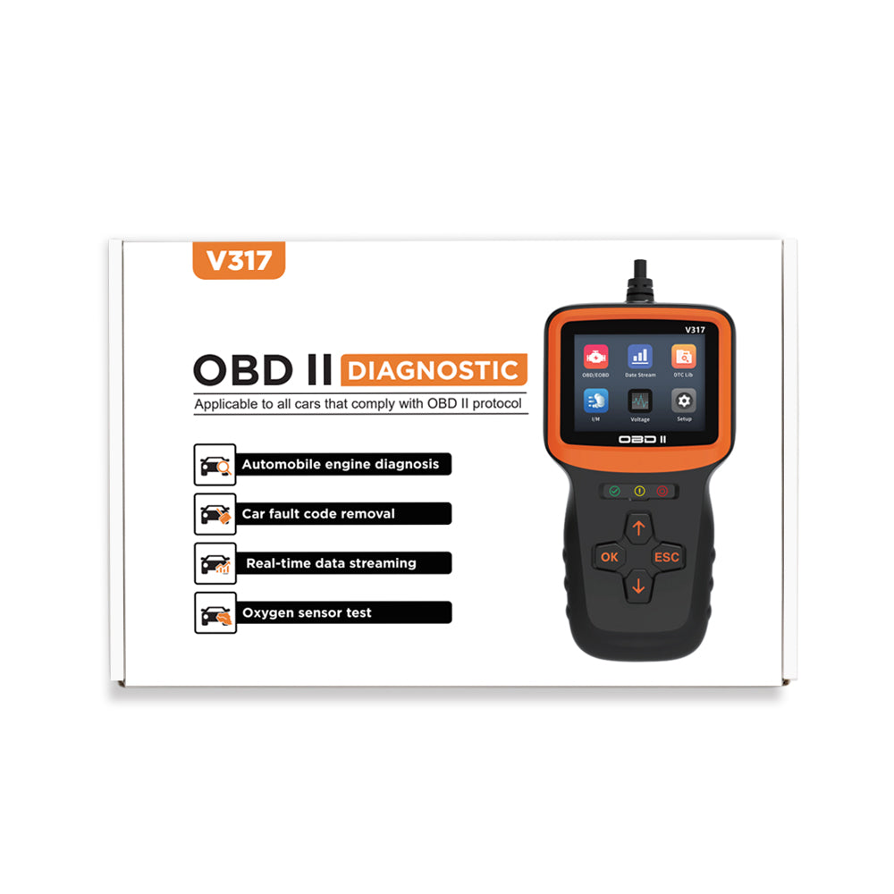 Universal Car Scanner Code Reader - Multi-Functions - OBD II Protocol -  Yellow