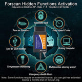 Forscan OBD2 to USB Cable Elm327 OBD2 Scanner Functions