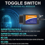 Forscan OBD2 to USB Cable Elm327 OBD2 Scanner Toggle Switch