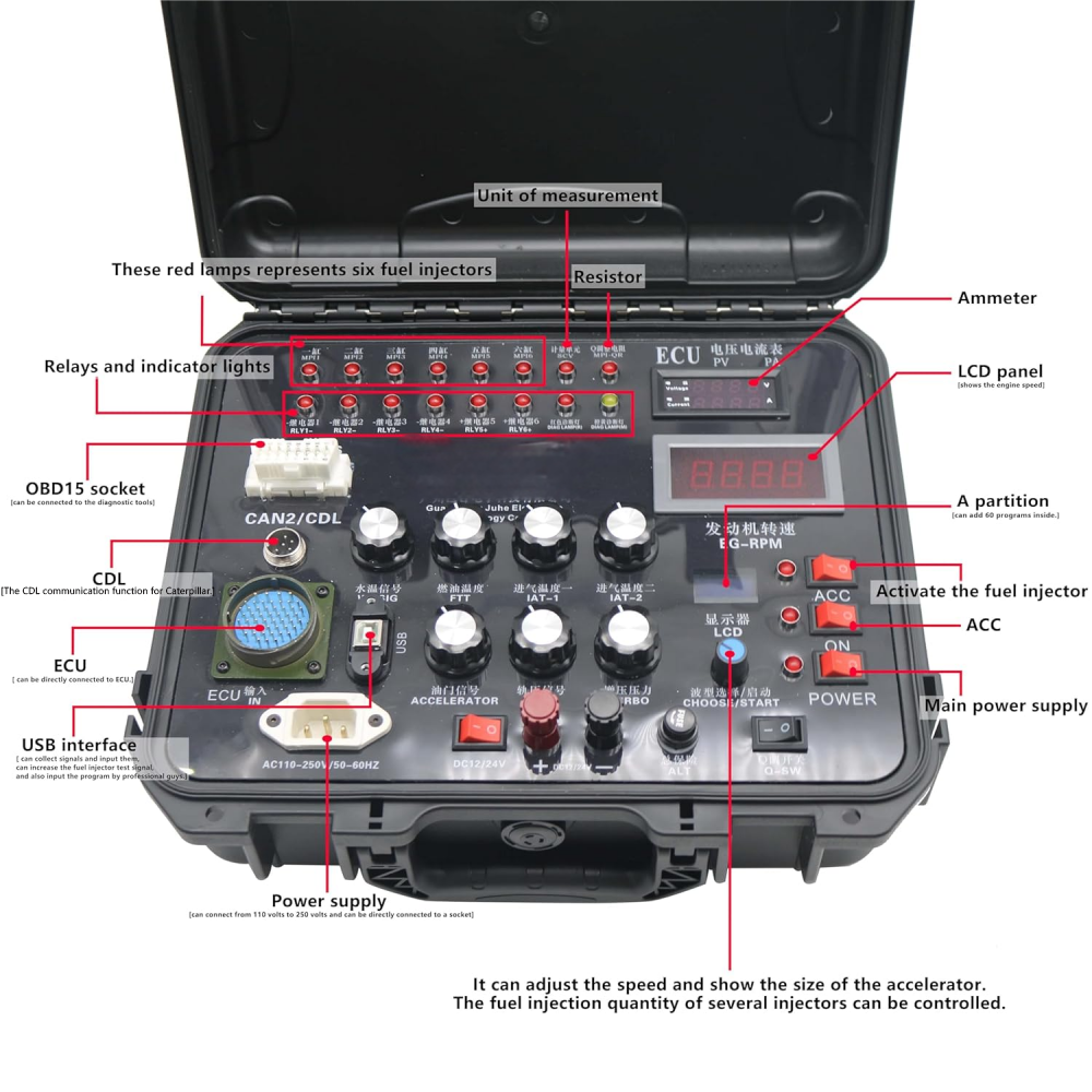 Engine ECU Test Bench Sensor Signal Simulation Tool For C7 C9 Cummins