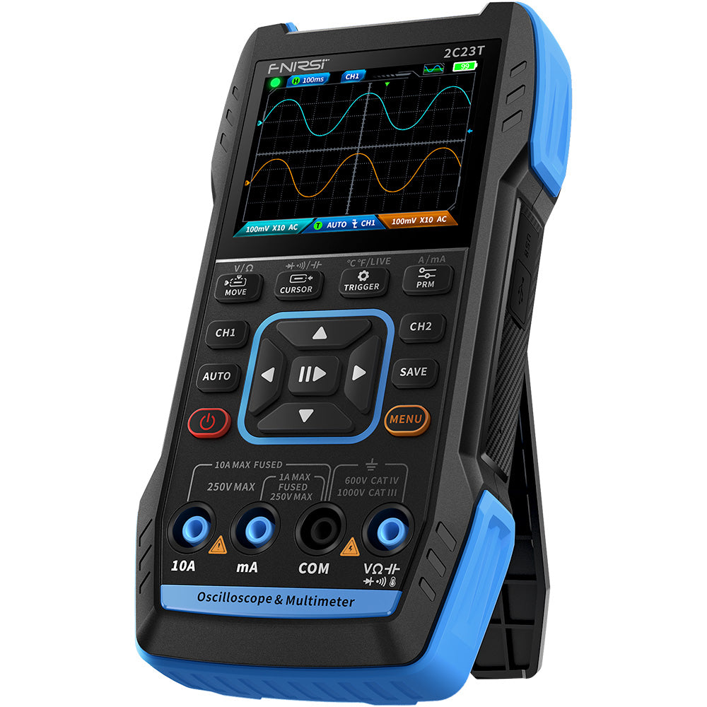 FNIRSI 2C23T 3 in 1 Handheld Oscilloscope Multimeter+Function Signal G ...