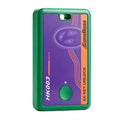 A OneBoss HK003 6A key unlock remote control device with a green bumper, purple faceplate, and orange vertical stripe on a white background.