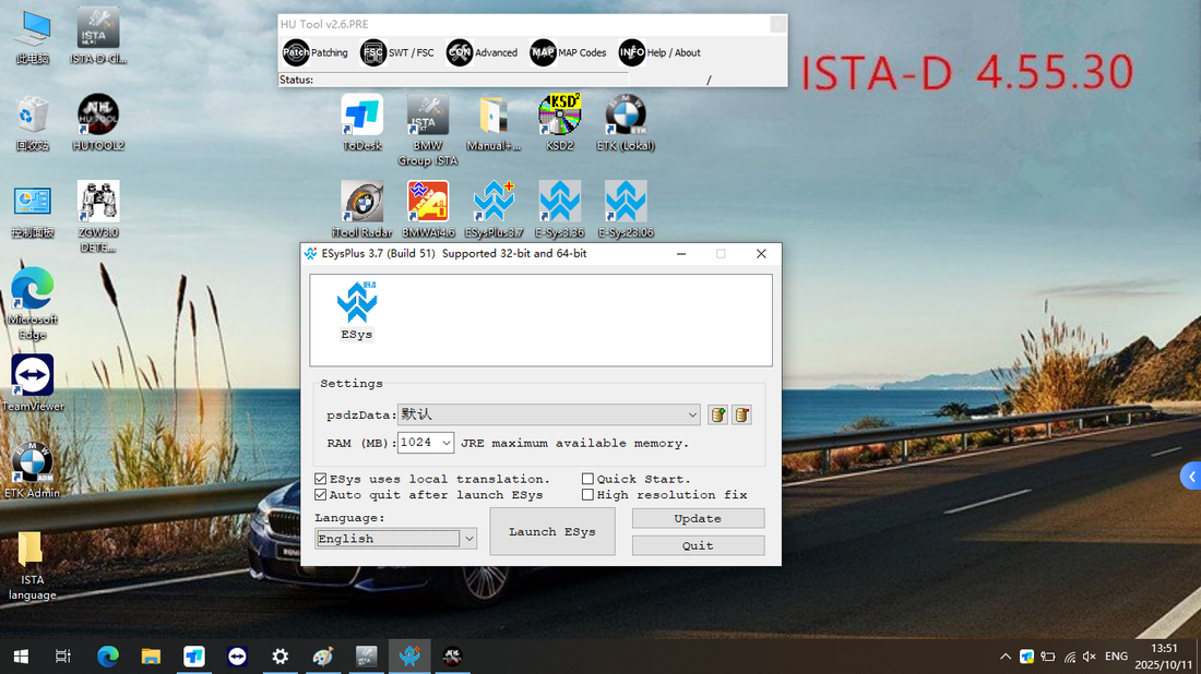 Icom software Newest version for B-MW Diagnostic & Programming V2025.10 Software Win10 64bit HDD/SSD