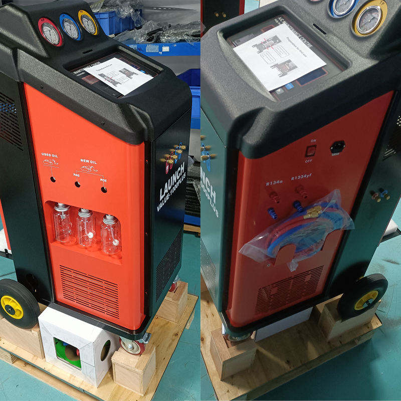 LAUNCH VALUE 1000 PLUS Fully Automatic Refrigerant Recovery Cleaning Filling Machine R134A R1234YF Silent Car Repair Tool