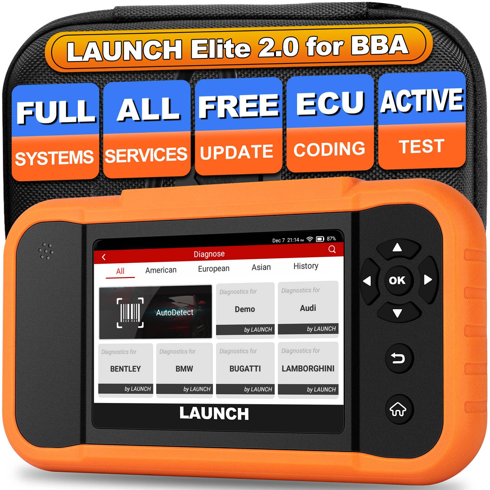 LAUNCH X431 Elite 2.0 PRO BBA/FGC Full System Diagnostic Tools Lifetime Free Update