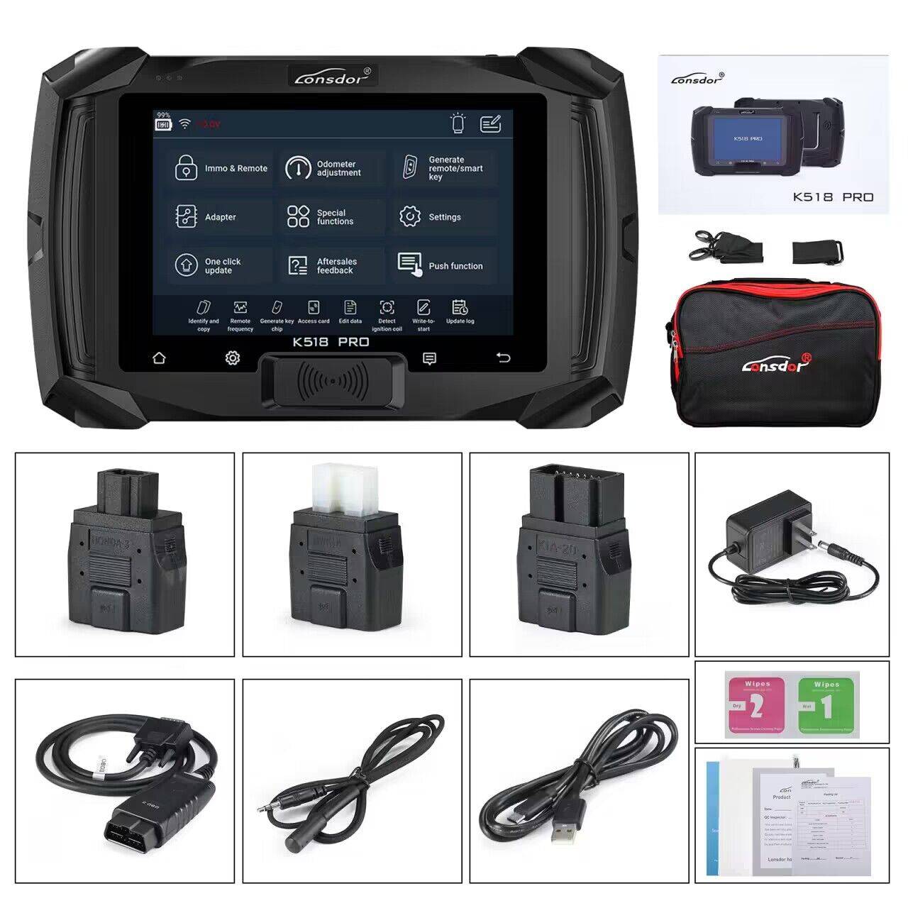 Lonsdor K518ISE/K518S/K518 Pro Key Programmer Supports V-W 4th & 5th IMMO and Odometer Adjustment No Token Limitation