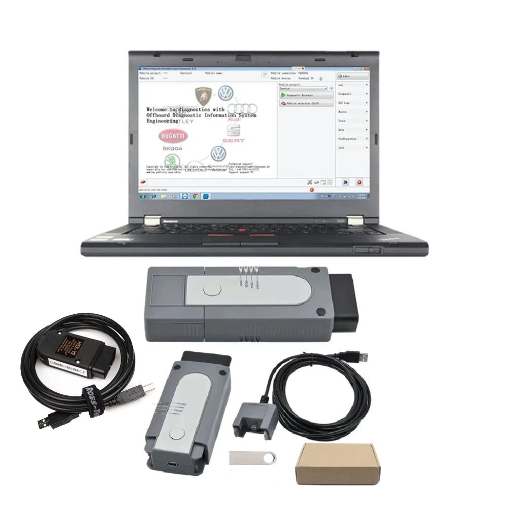 V-AS 6154 VAG Diagnostic Tool With Lenovo T430 Laptop installed ODI-S Software 512G SSD Full Set Completed