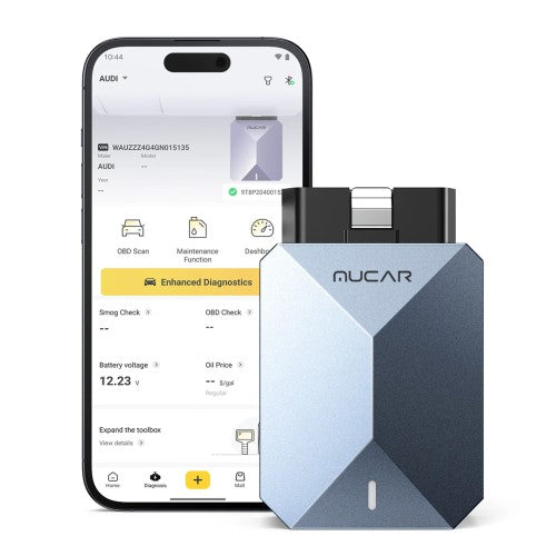 MUCAR BT200 MAX AI OBD2 Bluetooth Scanner-15 Resets Diagnostic Tools Bi-Directional Control-CAN-FD & FCA Autoauth-AutoVIN-Lifetime Free Update