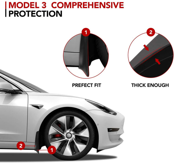 Model Y Mud Flap For Tesla model Y/3 2017-2023 (4pcs Front & Rear Mud Flaps Telsa Y)