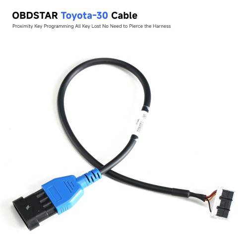 OBDSTAR Toyota-30 Cable Support 4A and 8A-BA All Key Lost for X300 DP PLUS/ X300 PRO4/ X300 DP Key Master