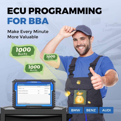 TOPDON Phoenix XLink Bi-Directional Diagnostic Tool Supports ECU Programming, ECU coding, 41 Services