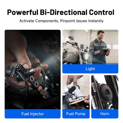 TOPDON Ultradiag MOTO Bluetooth Motorcycle Scan Tool For 80+ Brand Motorcycle 1 Year Free Update