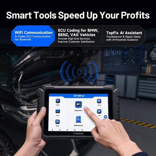 2026 TOPDON ONE Lite Bidirectional Diagnostic Scanner | CAN FD DoIP J2534 VCI, ECU Coding & 50+ Service Functions