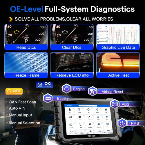 TOPDON ONE Plus Bi-directional Diagnostic Scanner