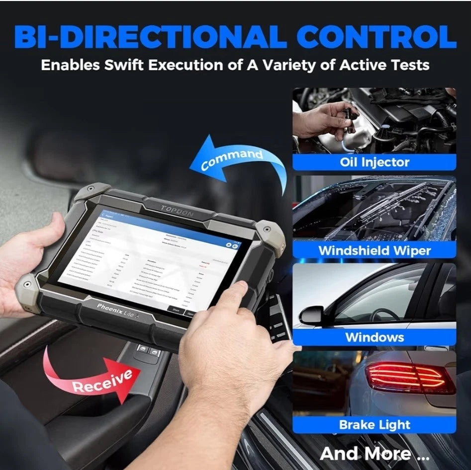 TOPDON Phoenix Lite 3 Bi-Directional Scan Tool All System Diagnostics ECU Online & Offline 2 Year Upgrade coding