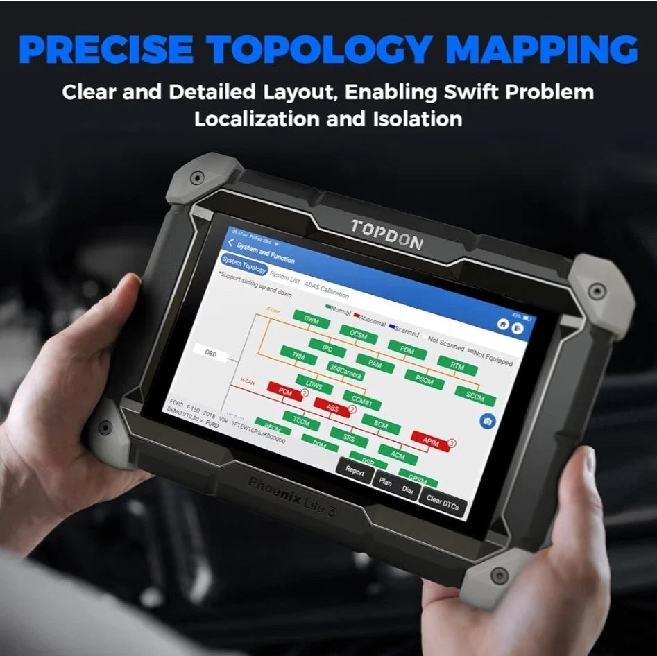 TOPDON Phoenix Lite 3 Bi-Directional Scan Tool All System Diagnostics ECU Online & Offline 2 Year Upgrade coding