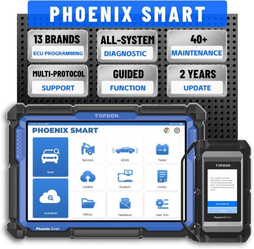 Topdon Phoenix Smart Full System Diagnostic Tool Supports ECU Online Programming