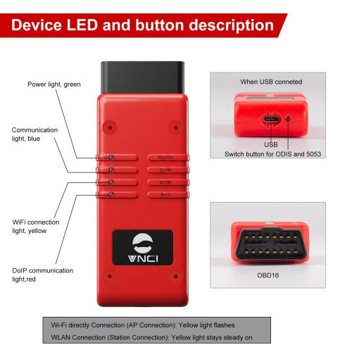 2026 VNCI 6154B Diagnostic Tool for VW Audi Compatible OEM Software and Driver Supports CAN FD DoIP