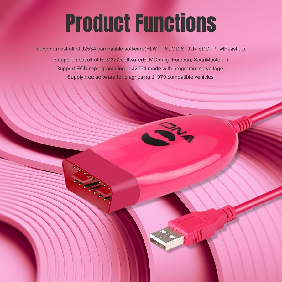 VNCI J2534 Nano Compatible with J2534 Passthru & ELM327 Diagnose J1979