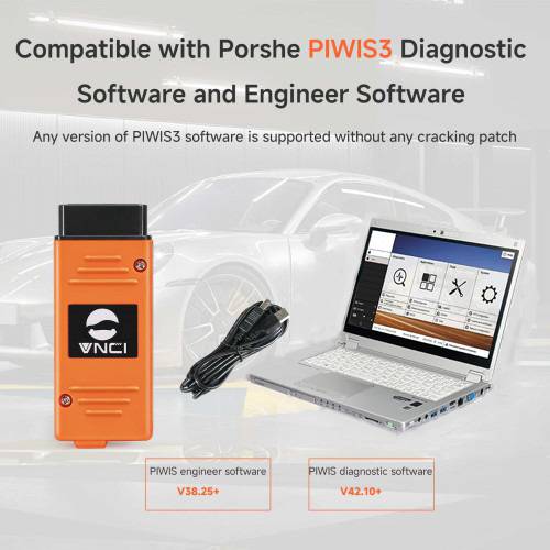 VNCI PT3G Porsche Diagnostic Scanner Compatible with Original PIWIS Software Drivers Plug and Play