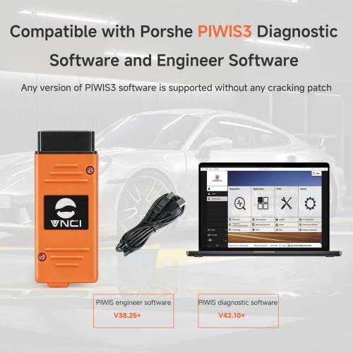 VNCI PT3G Porsche Diagnostic Scanner Compatible with Original PIWIS Software Drivers Plug and Play