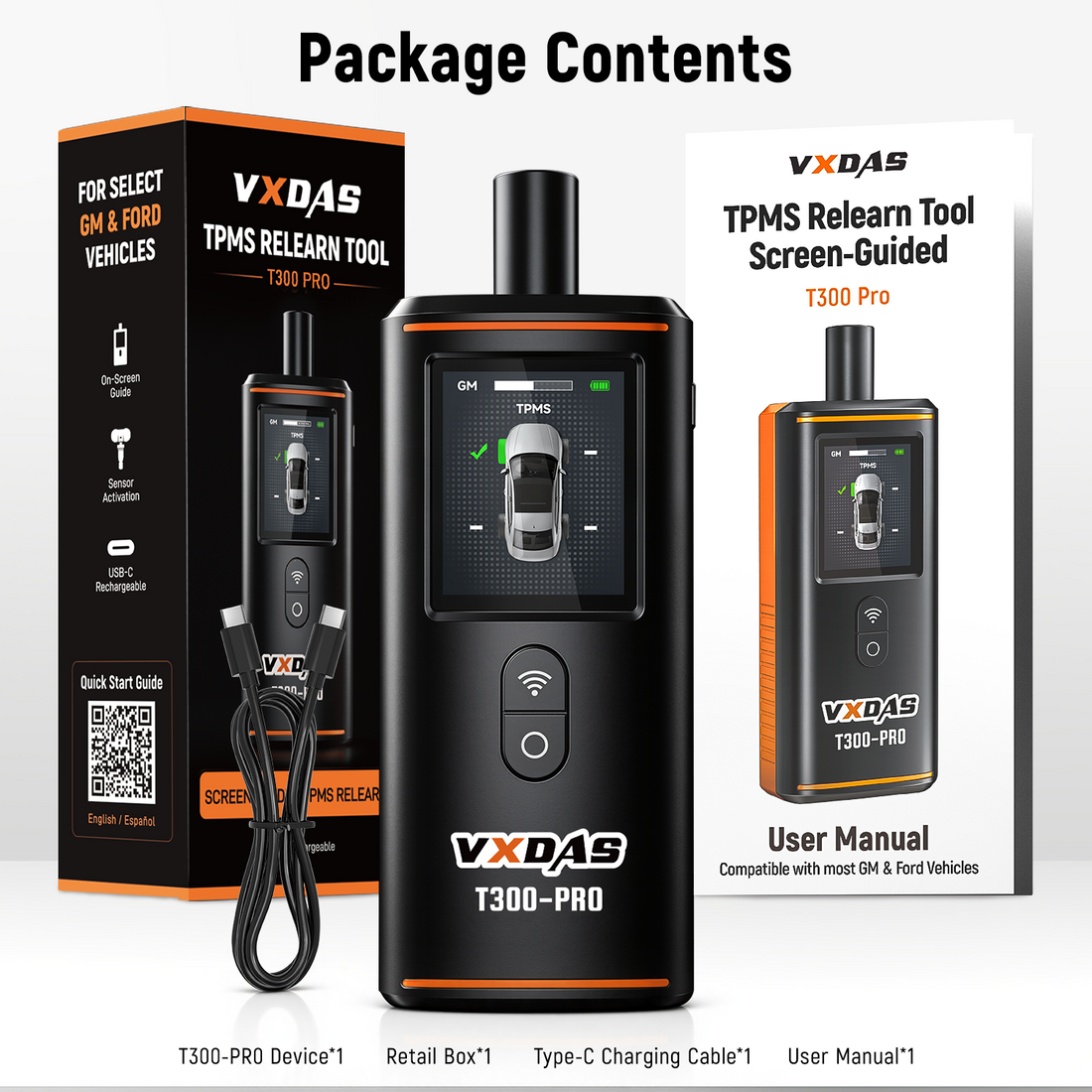 VXDAS T300 Pro Screen-Guided TPMS Learning and Activation Tool