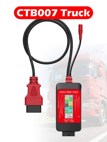 WOYO CTB007 Truck 24V‑12V‑14.5V OBD2 Converter | True‑RMS 16‑Pin Voltage Tester for Heavy‑Duty Diagnostic Protection