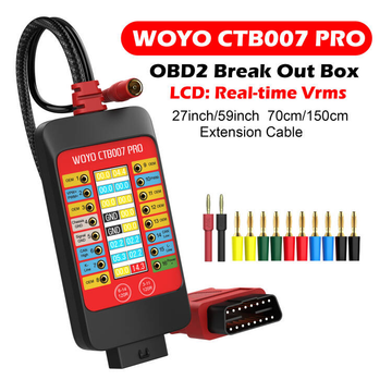 WOYO CTB007 PRO 12V/24V OBD2 Breakout Box - Professional ECU Test & CAN Tester