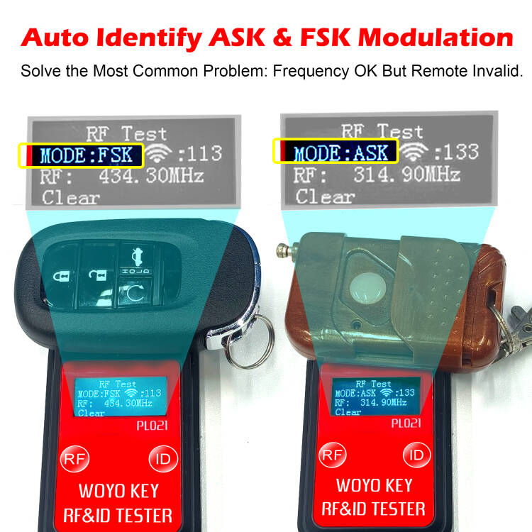 WOYO PL021 RF & ID Remote Tester 315/433/868/902MHz ASK/FSK Recognizer