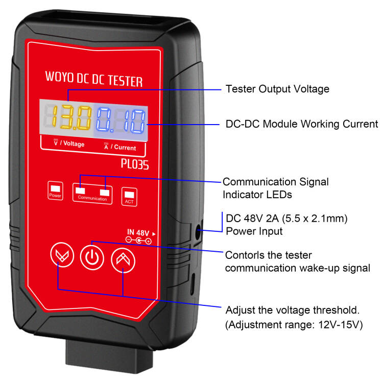 WOYO PL035 48V DC‑DC Module Tester for Jaguar Land Rover MHEV 2019‑2024