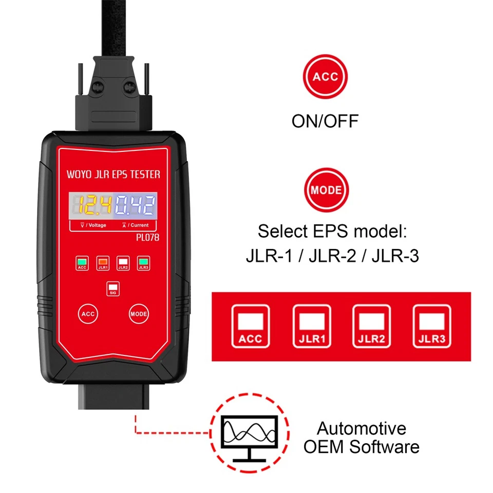 WOYO PL078 EPS Tester For Land Rover For Jaguar Steering Wheel Motor Detector