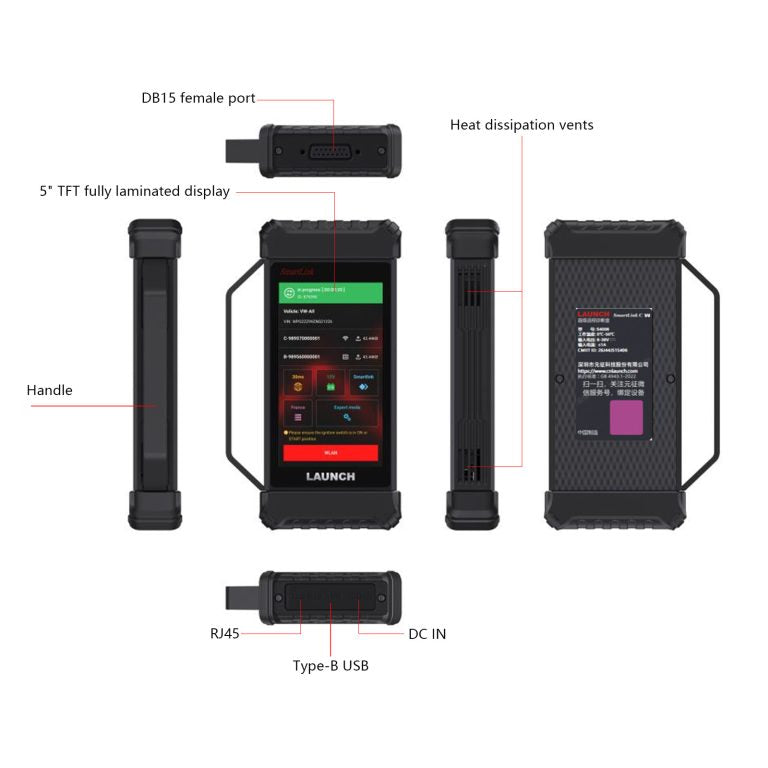 LAUNCH X-431 PAD5 PAD V ELITE V2 Multi-Brand Diagnostic Scanner with SmartLink V4 Full-System Diagnostics J2534 CAN FD & DoIP(Pre-sale)