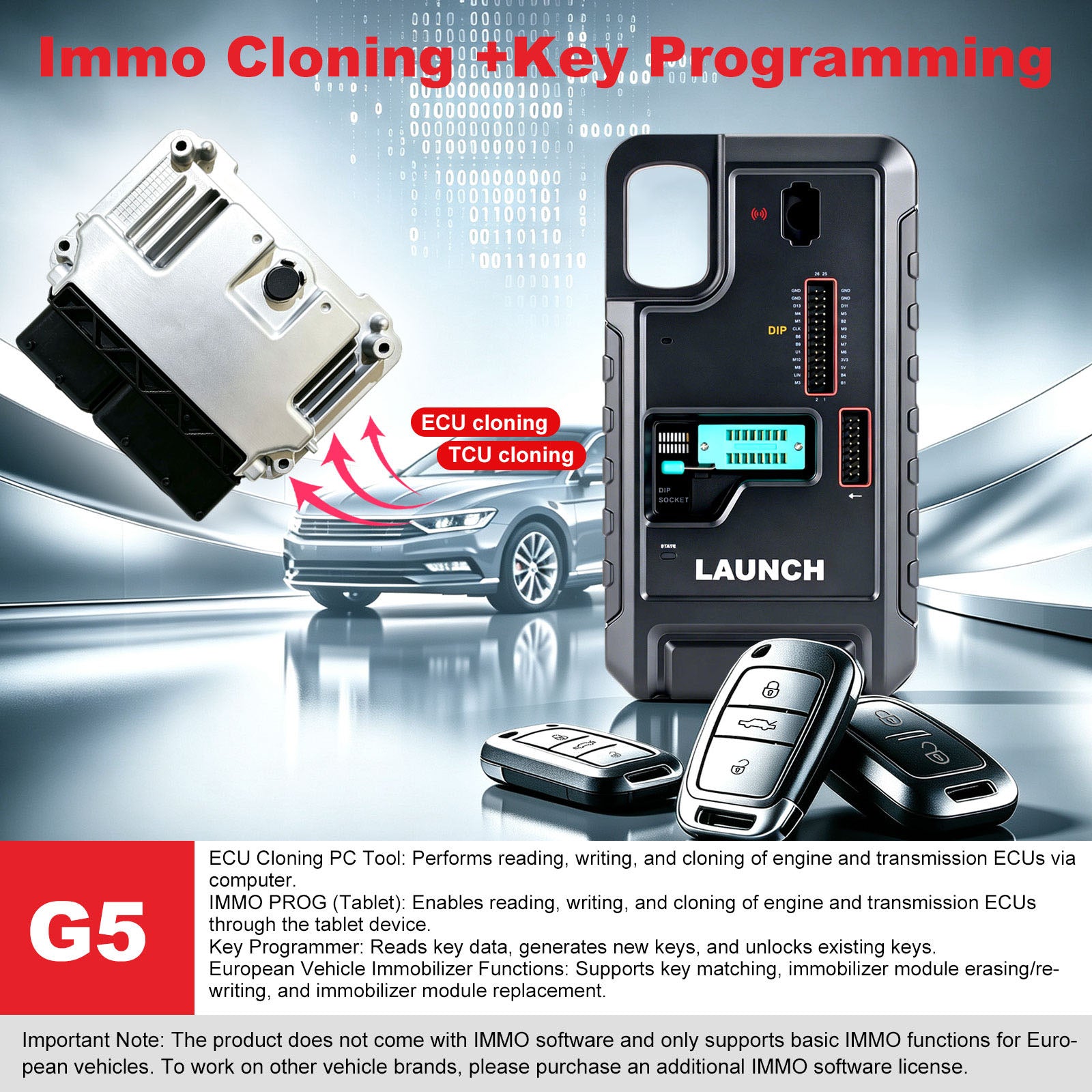 LAUNCH XPROG5 X PROG5 IMMO Programmer 3-in-1 ECU TCU Cloning Tool Upgrade of XPROG3 Supports VW MQB 5C 5D & V850 RH850 Key Programming
