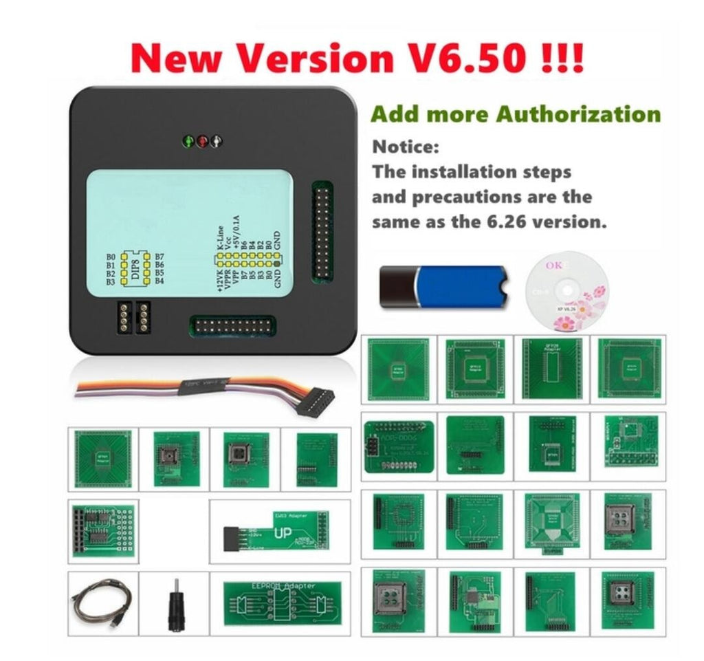 XPROG M V6.50 V6.26 V6.17 A تراخيص جديدة XPROG Metal Box XPROG-M ECU Programmer with Full Adapters